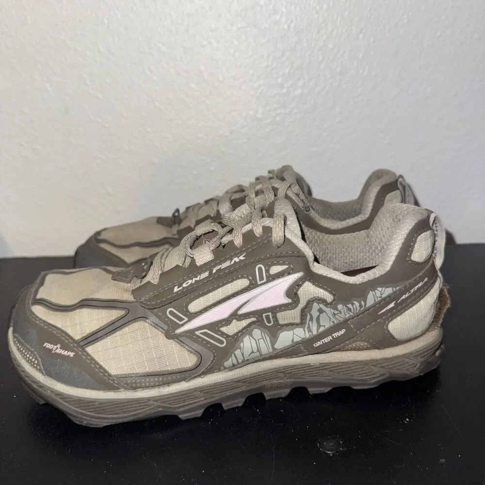 Altra Lone Peak 4 Shoes Women's 8 Balsam Gray  Trail Running AL0A4VR7327